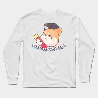 Graduation Cat (We Survived) Long Sleeve T-Shirt